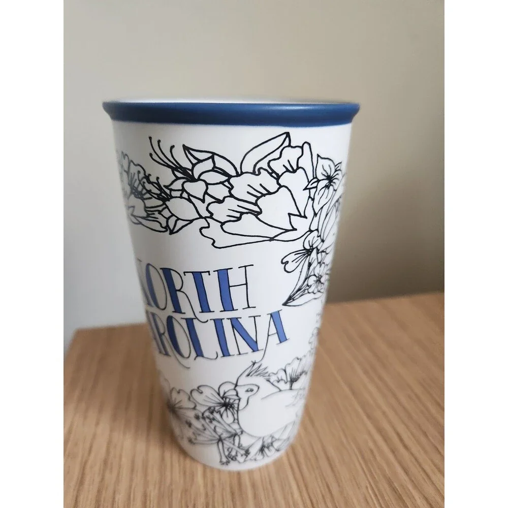 Starbucks North Carolina Ceramic Travel Mug 12oz No Lid